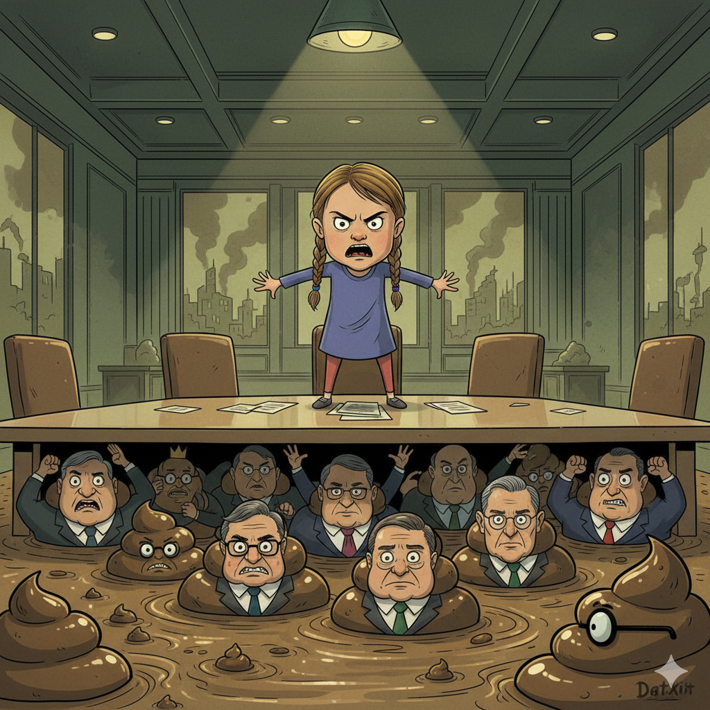 DatXit satirical lore 2025 - Climate crisis